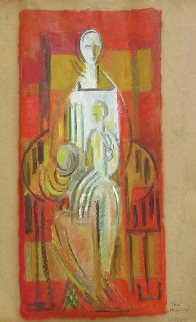 Étude pour une Vierge pour l'église de Ménival, 1975 environ