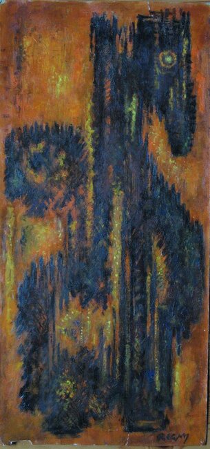 Huile sur papier, 1970-80 