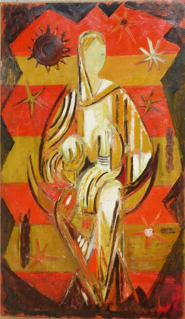 Étude pour une Vierge pour l'église de Ménival, 1975 environ 