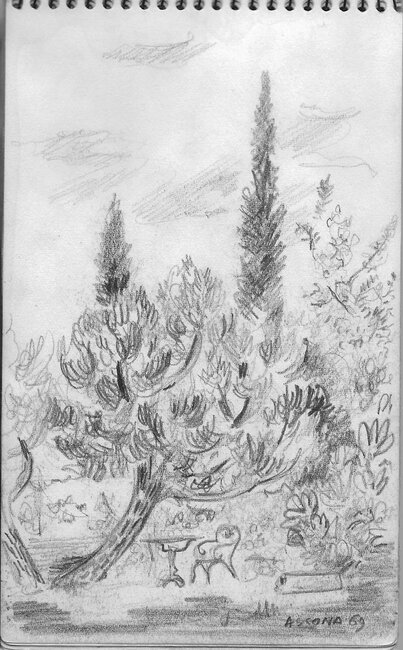 Ascona, extraits d'un carnet de croquis, 1969 *
