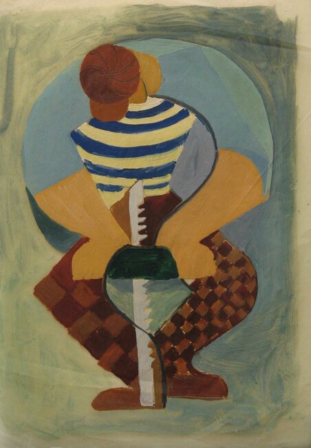 Le Scieur, préparation, 1945 