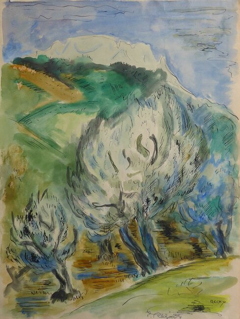 En descendant de la Roche du Buis (avec le St Julien), 1960 environ 