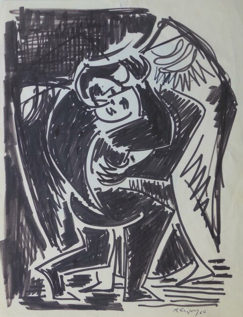 Étude pour le Combat avec l'Ange, 1968 