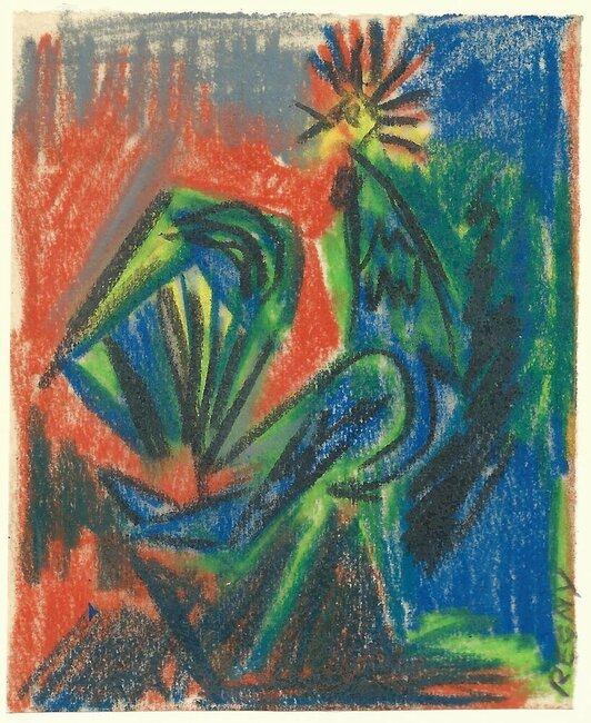 Coq, étude, 1965 environ
