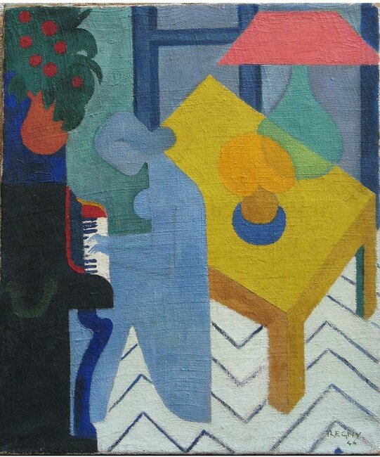 Andrée au piano, 1944