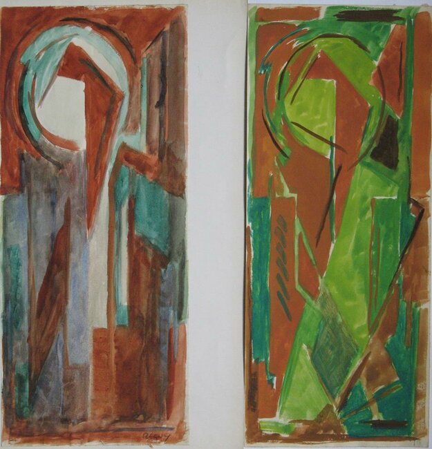 Huiles sur papier, 1956 