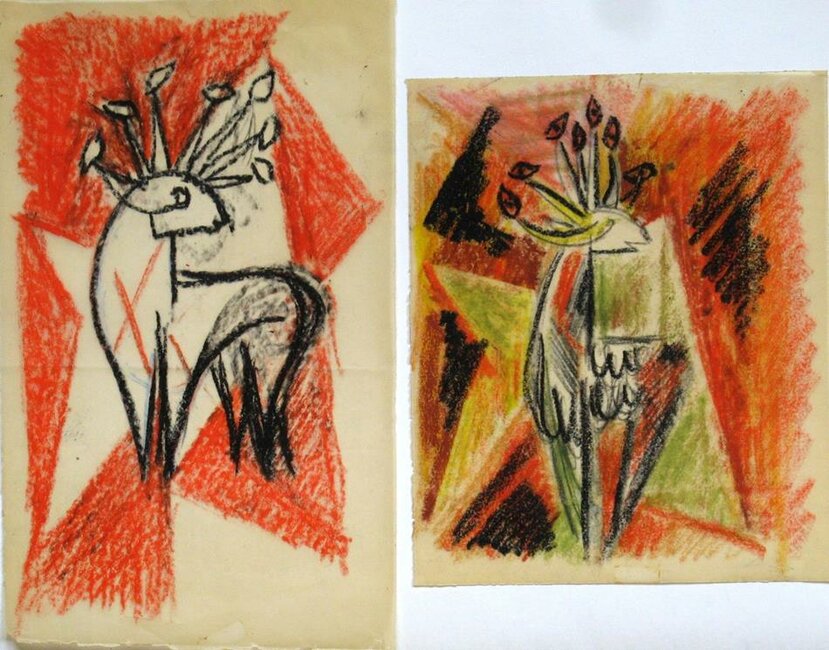 Agneau de l'Apocalypse, étude, 1955-63